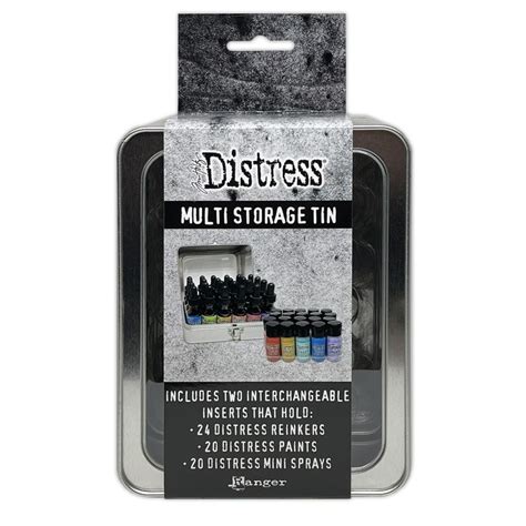 distress markers storage metal boxes|Tim Holtz Distress® Multi Storage Tin .